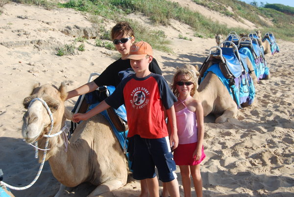 Kids with camel