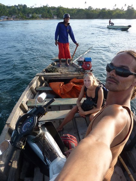 Kei Islands - Crossing to another Island by motor on small boat
