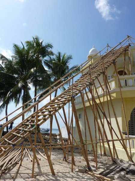 Banda Islands - Pulau Run - Mosque under construction