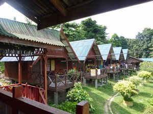 Perhentian Island: our bungalow overlooking a lush garden