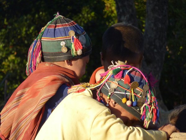 Kids with typical tribal hats