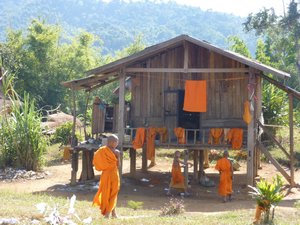 Monks' house in Vieng Phoukha