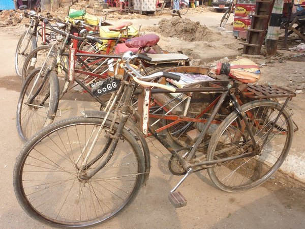 Cycle rickshaws in Yangon