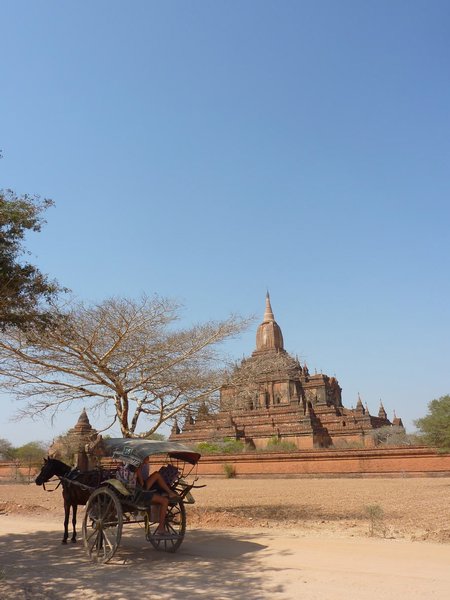 Our horse cart in Bagan