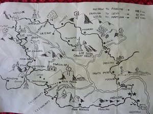 Self drawn map by Mr. Bike