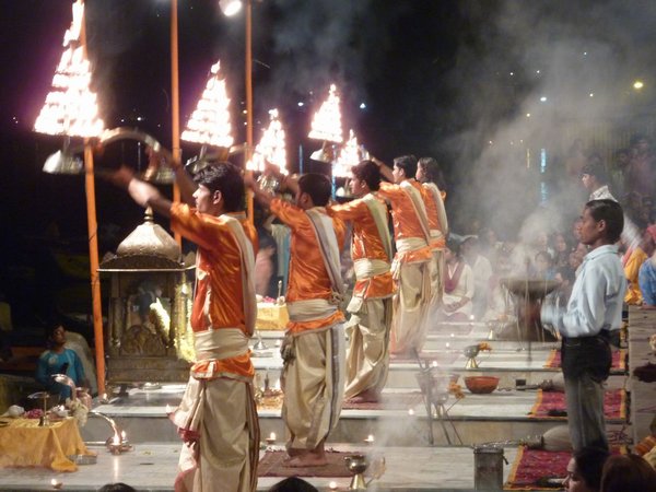 Evening ceremony at the main ghat