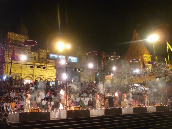 Evening ceremony at the main ghat