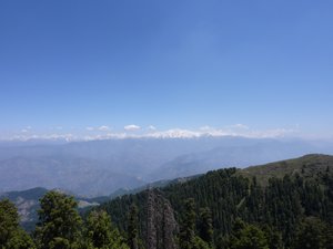 View on Himalayan mountain range from Dainkund hill 