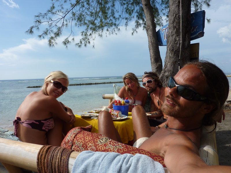 Gili Air - Dining with Eve and Martin