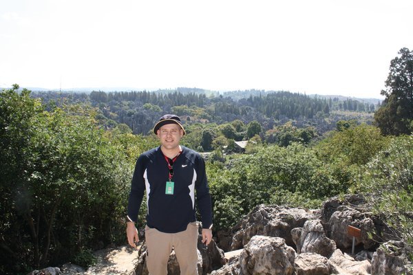 - Stone Forest - Me with the stone forest in the background