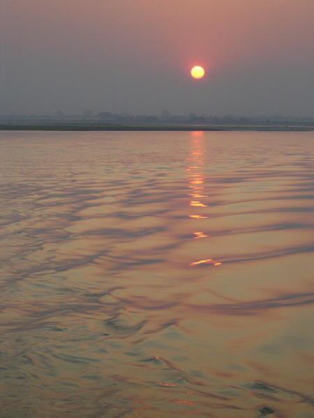 Sunrise on the Ayerwaddy (Irrawaddy) River 