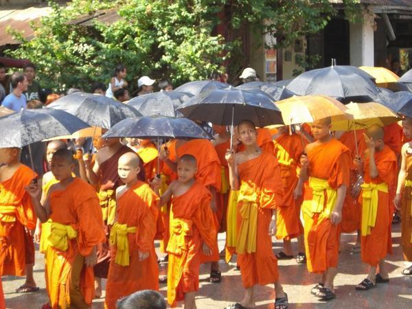 Young monks in the parade