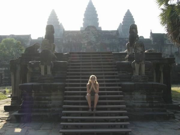 A moment of peace at Angkor Wat
