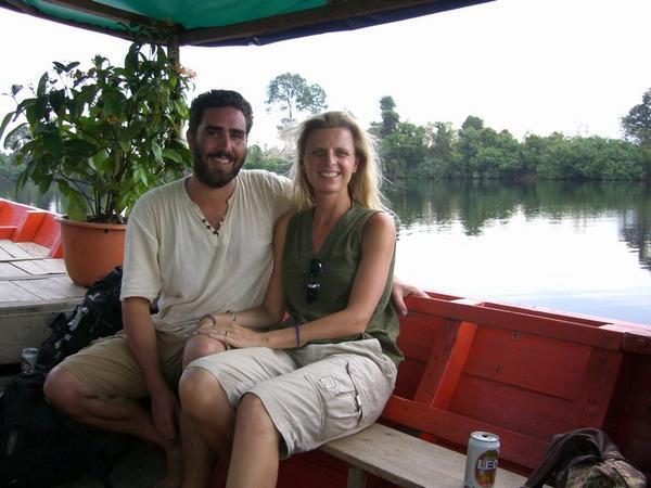 Steve and Steph on a river boat