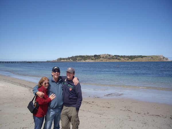 Len, Lesley and Rich at Victor Harbor