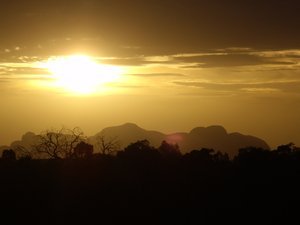 Sunset over the Olgas