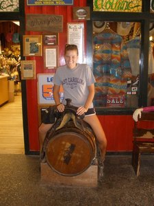 Riding the horse at Wall Drug!