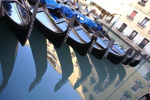gondola and reflection