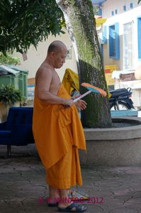 sweeping monk