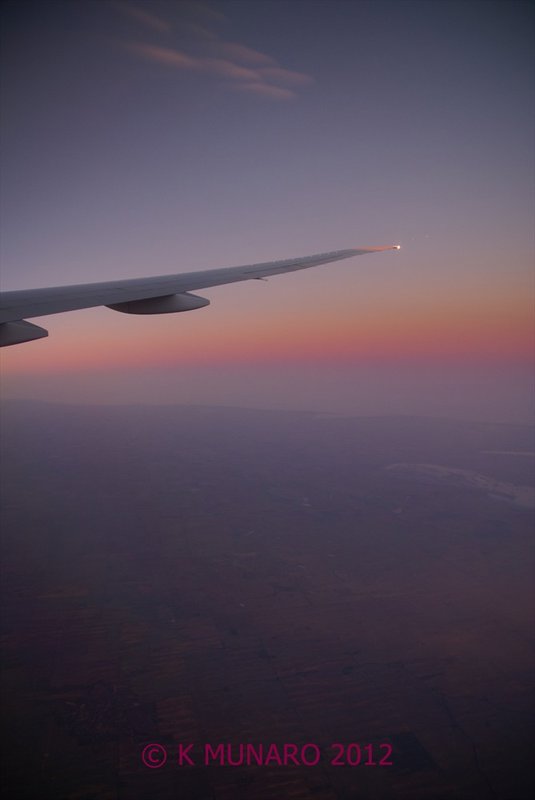 Sunset arriving in Melbourne