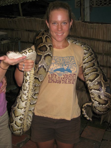 The snake weighed more than i did...