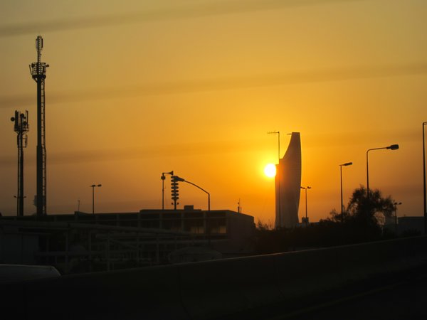 Sunset on Kuwait and our trip
