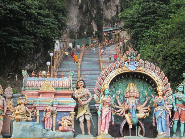 Stairs leading up to the Batu Caves