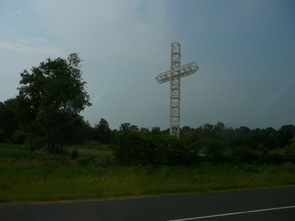 a cross ...