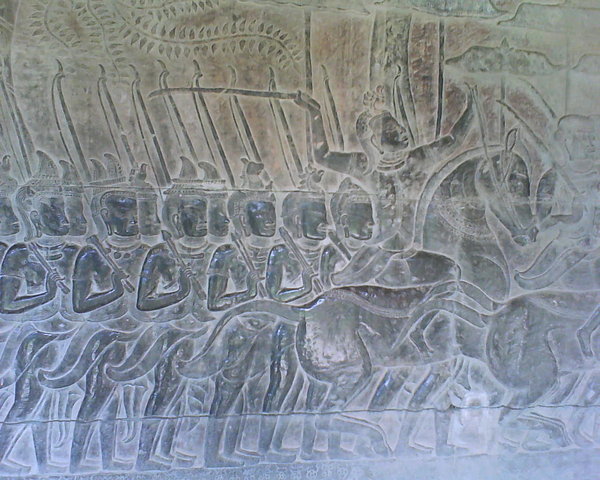 Carving in Angkor Wat