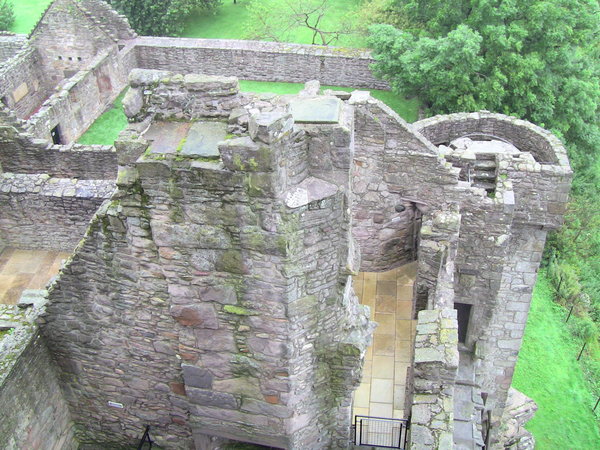 Looking down from one of the towers