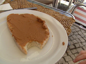 Tuna Pate on dense Portuguese Pao (bread)