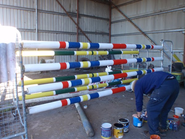 Painting poles