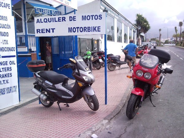 Renting moped in Nerja