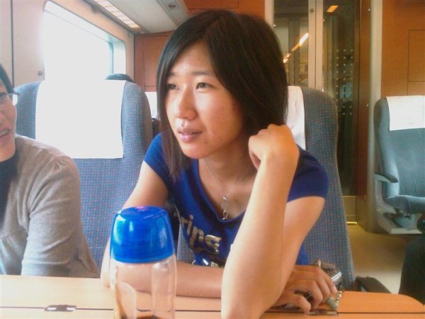 On the train to Dongguan