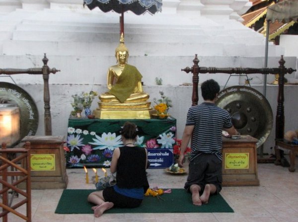 Buddha at Base of Stupa