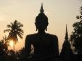 Sunset - Buddha, Chedi, Palm