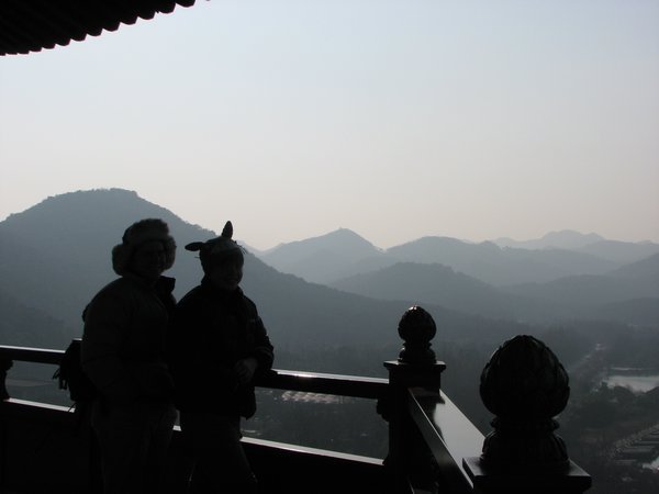 View from Leifeng Pagoda, Mountains behind the Lake