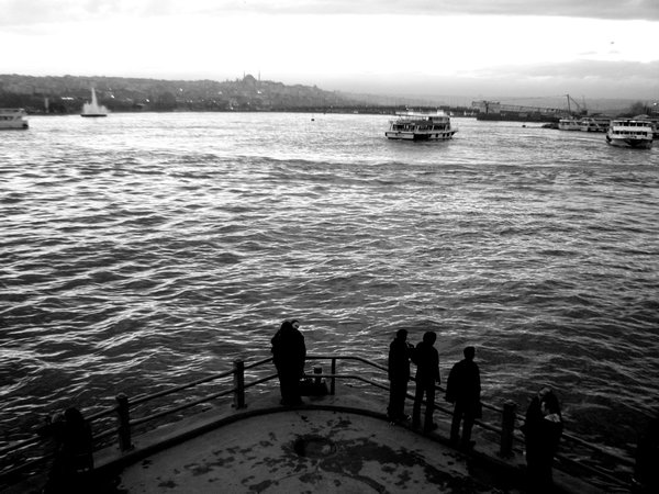 Looking Out Over the Galata Bridge