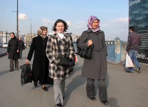 Turkish Women, Galata Bridge