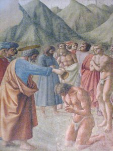 Masaccio, Florence: Peter Baptizing