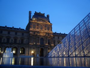 Pyramid and Louvre - Dusk