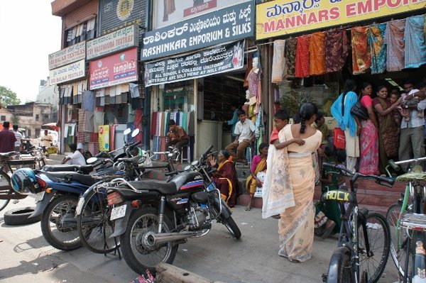 Street Scene, Sari Stall