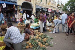 Outside Mysore's Market