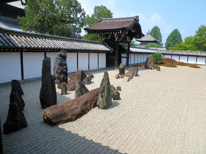 Zen dry rock garden