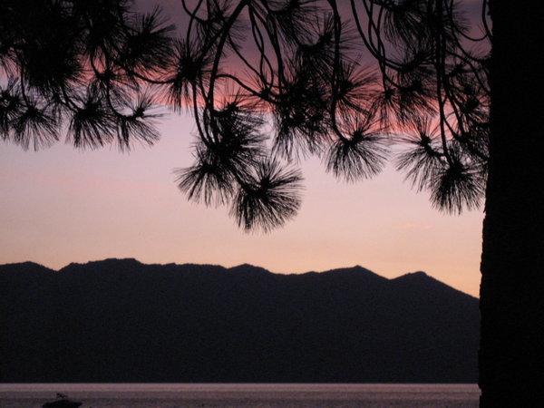 Tahoe sunset Sandy Beach