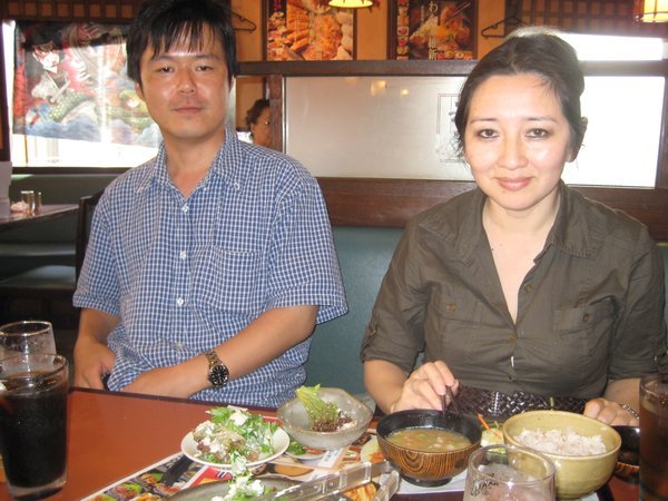 Yori and Maria at lunch in traditional Izakaya