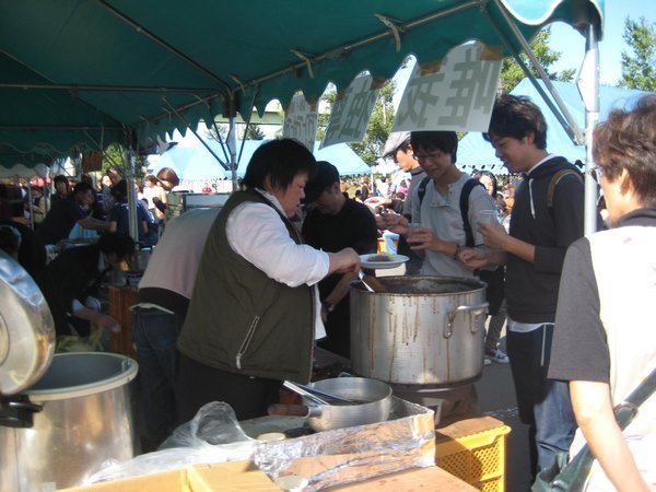 A food stall at the Furano Festival