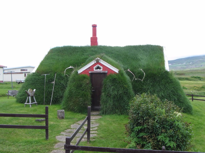 A traditional-style Icelandic earth house