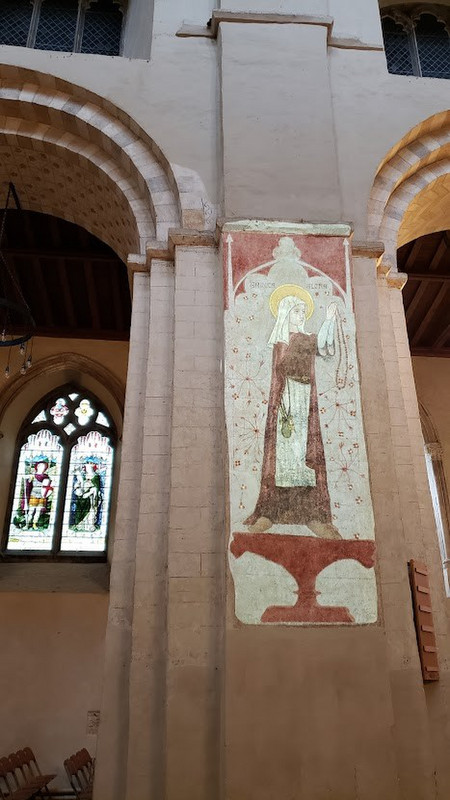 St Albans cathedral - restored fresco