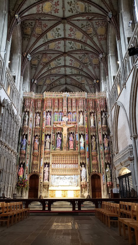 St Albans - coloured altar screen